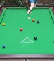 Guy Wins Billiards Game in Two Shots