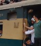 Protest Atop Crowded Train in Dhaka