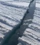 Crack Appears In Sea Of ​​Okhotsk Ice