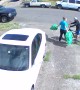 Woman Confronts Man Taking Recycling From Home