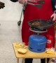 Cooking Burgers at the Supermarket