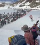 Skier and Inflatable Friends Compete In Pond Skim