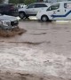 Ambulance Navigates Flooded Streets in Fort Mohave, Arizona