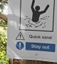 Quicksand Warning Spotted On Tree