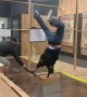 Handstand Axe Throw