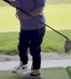 Boy Hits His First Golf Ball