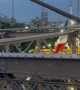 Walking on Brooklyn Bridge During Cuauhtemoc Ship Collision