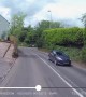 Truck Dashcam Captures Sudden Swerve