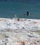 Man Gets Twice Slammed By Ocean Waves