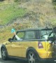 Man Blows Bubbles Out Car Window