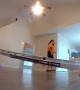 Ring Cam Captures Contractor Slips and Slides Down Stair Railing Like a Human Log