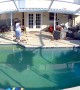 Man Falls Backwards Into Pool