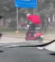 The Great Saiyaman Spotted Riding a Scooter in Peru