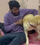 Dog Is Overjoyed His Owner Is Home After a Month Away
