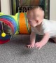 Baby Giggles At Funny Bunny