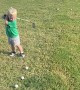 2 Year Old Practices His Swing After Daycare