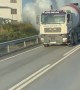 Truck Engine Spews White Smoke