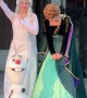 Anna, Elsa and Olaf at World of Frozen, Paris