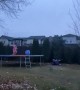 Christmas Morning Trampoline Bouncy Ball Fail