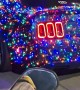 Mustang Decked Out With Christmas Lights