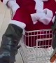 Rolling Santa at the Shopping Mall