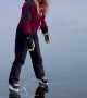 Woman Skating on Thin Ice