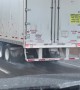 Semi Truck Drives on Mountain Road With 7 Flat Tires