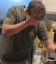 Guy Splashes Beer Bong Contents Over Self