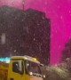 Mysterious Pink Glow Illuminates Night Sky Over Birmingham