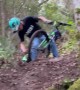 Mountain Biker Face Plants Off Bike