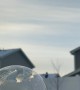 Instant Crystal Bubbles on a Cold Morning