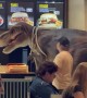 Man Walks Pet Dinosaur Through Mall