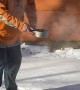 Minnesota Cold Turns Boiling Water To Instant Snow