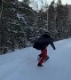Snowboard Runs Away From Its Person