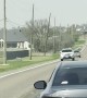 Texas Wind Sends Trampoline Rolling Down the Road