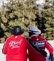 Couple Performs Synchronized Dance While Skiing