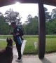 Roux the 140lb Doberman Makes Friends With Amazon Driver