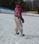 Snowboarder Lands on His Back