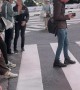 Gymnastics Flip Fail at Shibuya Crossing