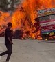 Truck Catches Fire in Aurangabad, India