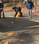 Backpack Blower Catches on Fire