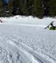 Snowboarder Uses Friend As Ramp