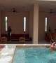 Guy Jumps From Balcony Into Pool