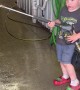 Little Boy Pushed Over By Pressure Washer Kickback