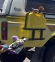 Toy Story Characters Riding Pizza Planet Truck