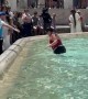 Tourist Swims Through Trevi Fountain