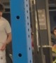 Dropped Weight Squirts Liquid Chalk Over Gym