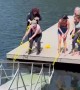 Group of Women Get Stranded on a Dock
