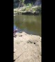 Young Fisherman Gets a Unique Catch