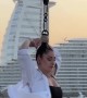 Hair Hanging at Sunset in Dubai